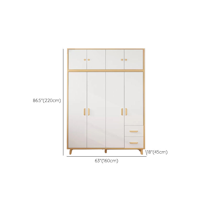 Contemporary Hanging Clothes Rack Solid + Manufactured Wood Kid's Wardrobe