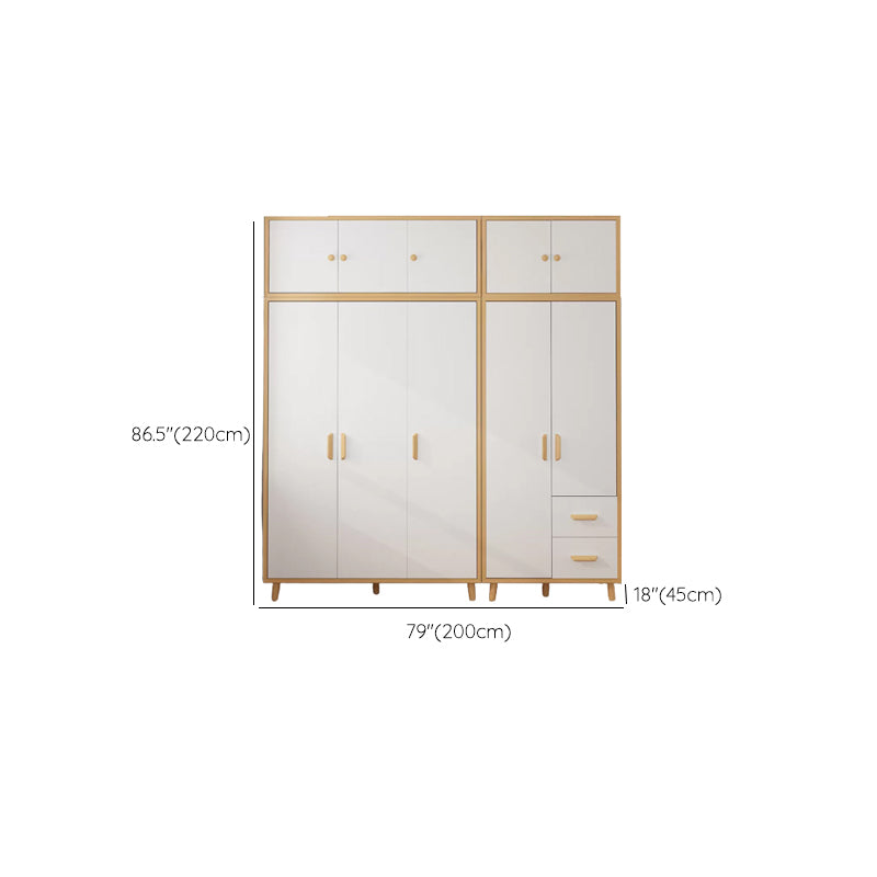 Contemporary Hanging Clothes Rack Solid + Manufactured Wood Kid's Wardrobe