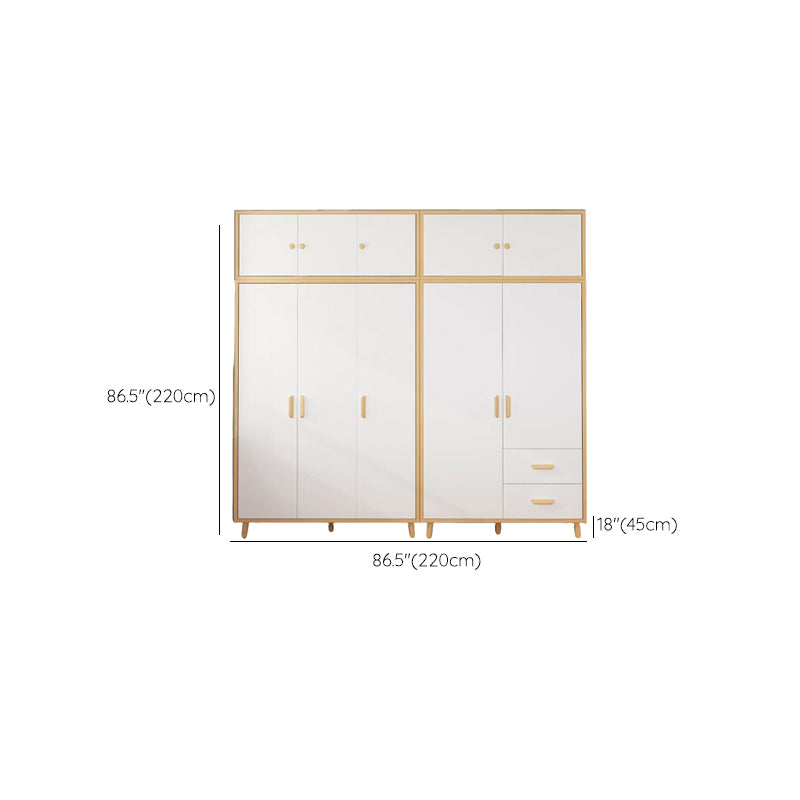 Contemporary Hanging Clothes Rack Solid + Manufactured Wood Kid's Wardrobe