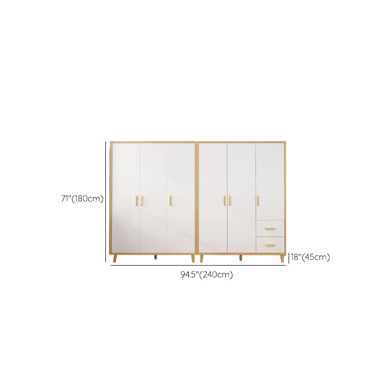 Contemporary Hanging Clothes Rack Solid + Manufactured Wood Kid's Wardrobe