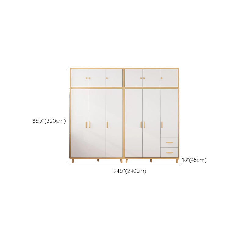 Contemporary Hanging Clothes Rack Solid + Manufactured Wood Kid's Wardrobe