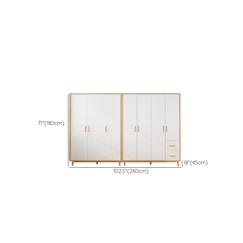 Contemporary Hanging Clothes Rack Solid + Manufactured Wood Kid's Wardrobe