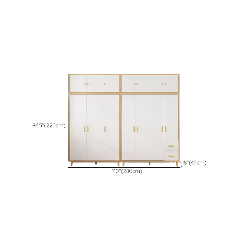 Contemporary Hanging Clothes Rack Solid + Manufactured Wood Kid's Wardrobe