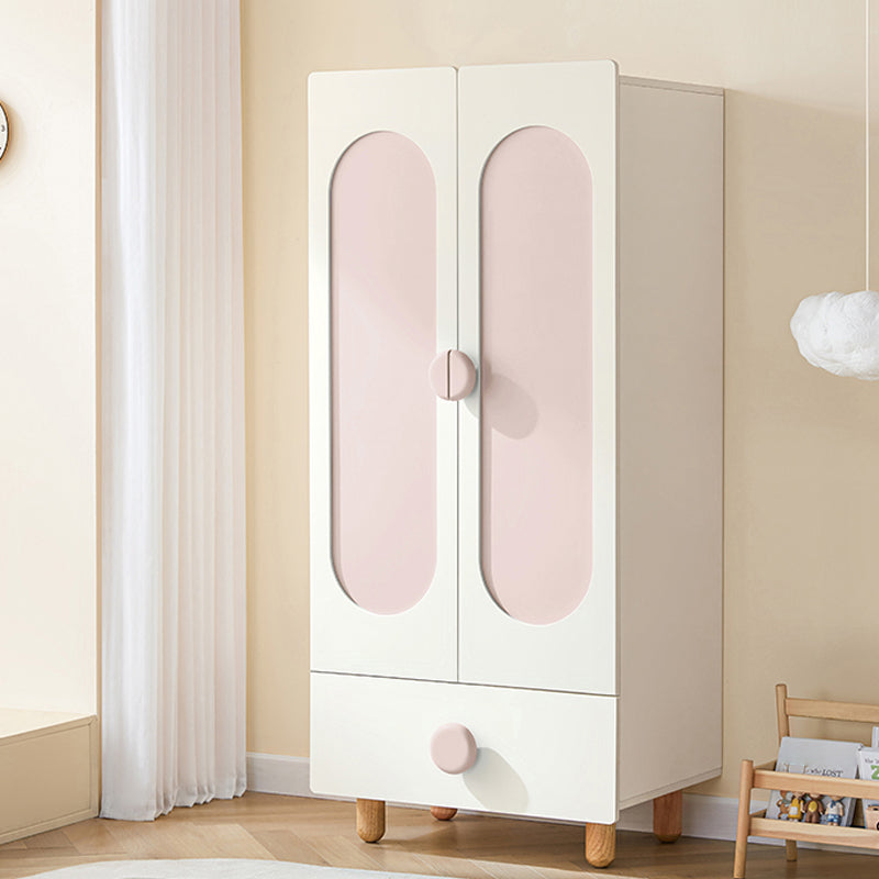 Pink and Blue Hanging Clothes Rack Solid Wood Hanging Clothes Rack