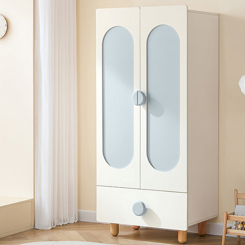 Pink and Blue Hanging Clothes Rack Solid Wood Hanging Clothes Rack