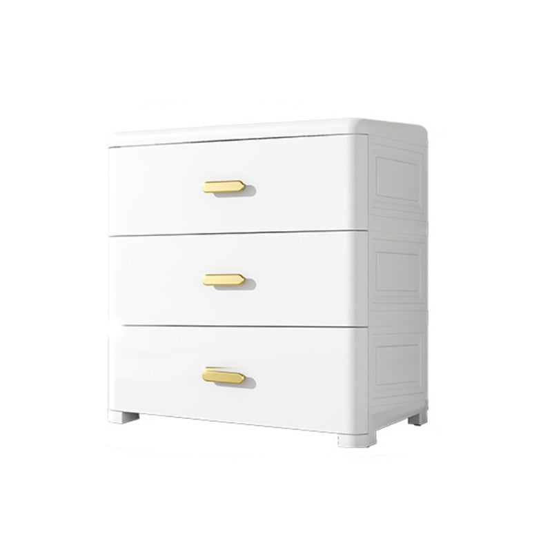 Plastic Wardrobe Closet White and Gray Bedroom Wardrobe with Drawers