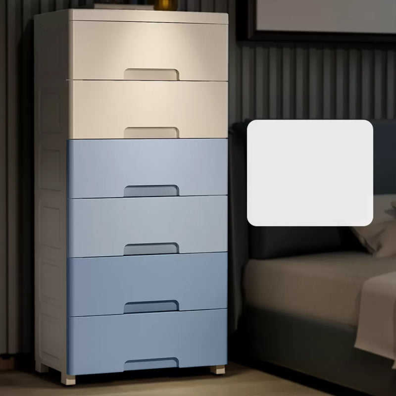 Contemporary Wardrobe Closet Plastic Bedroom Armoire with Drawers