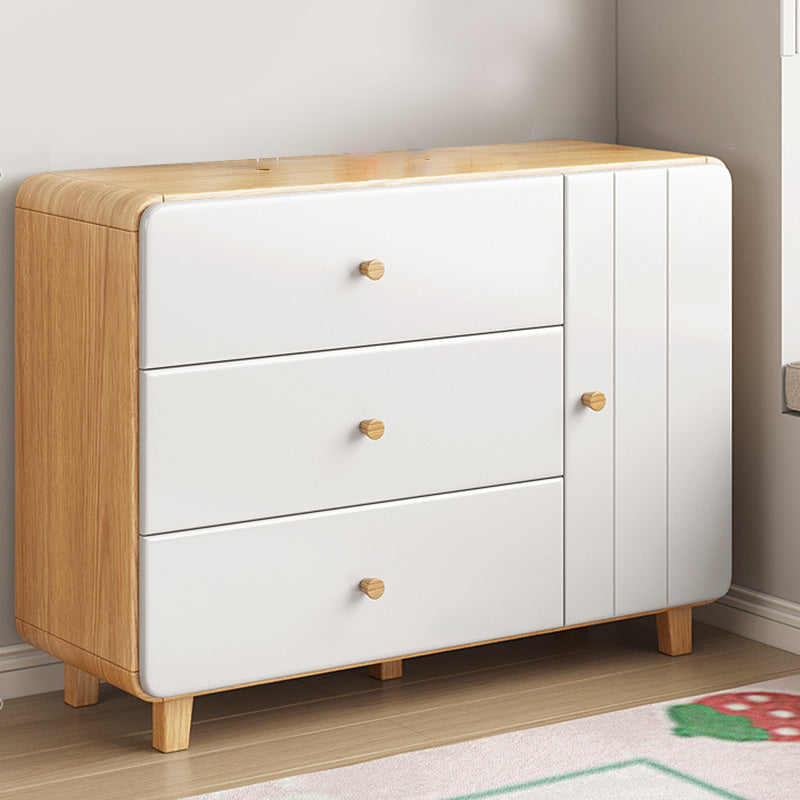 Wooden Modern Coat Locker White Glossy Kids Closet with Garment Rod