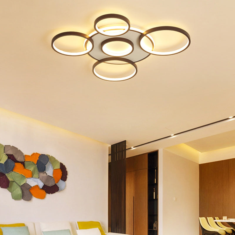 Geometric Pendant Light Fixtures Modern Metal Ceiling Light in Black