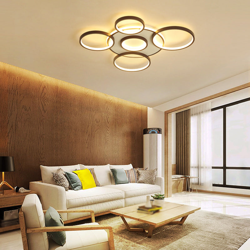 Geometric Pendant Light Fixtures Modern Metal Ceiling Light in Black