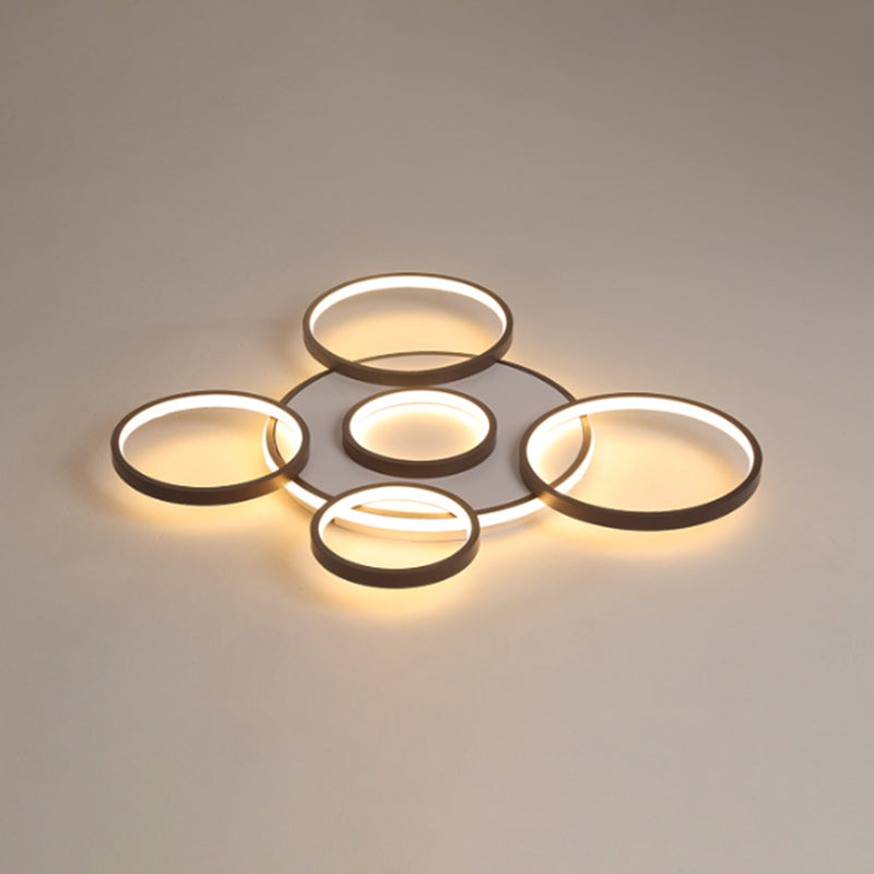 Geometric Pendant Light Fixtures Modern Metal Ceiling Light in Black