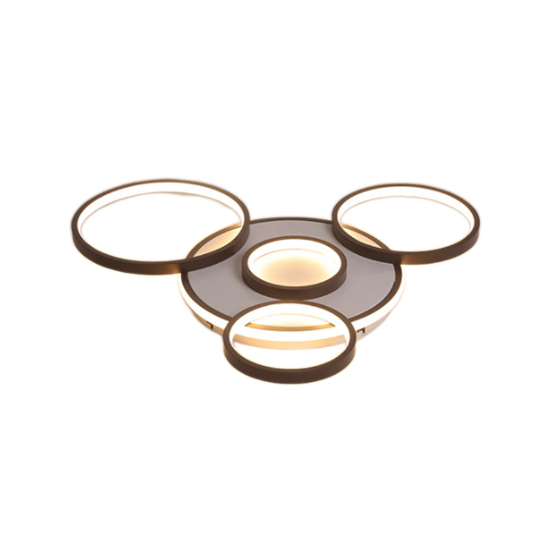 Geometric Pendant Light Fixtures Modern Metal Ceiling Light in Black