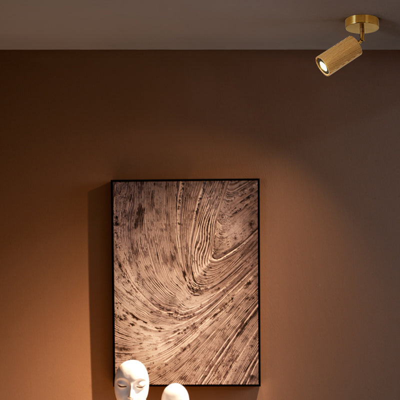 Modern Flush Mount Cylinder Shape Ceiling Light with Metal Shade for Passage