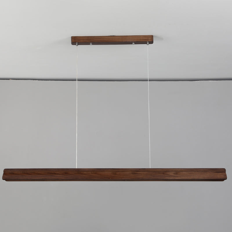 Contemporary Island Pendants Wooden Shade Island Lighting Ideas for Kitchen