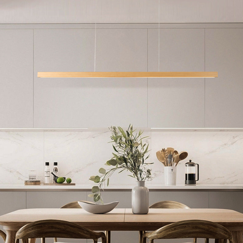 Wooden Island Lamps Modern Acrylic Shade Island Lighting Ideas for Kitchen
