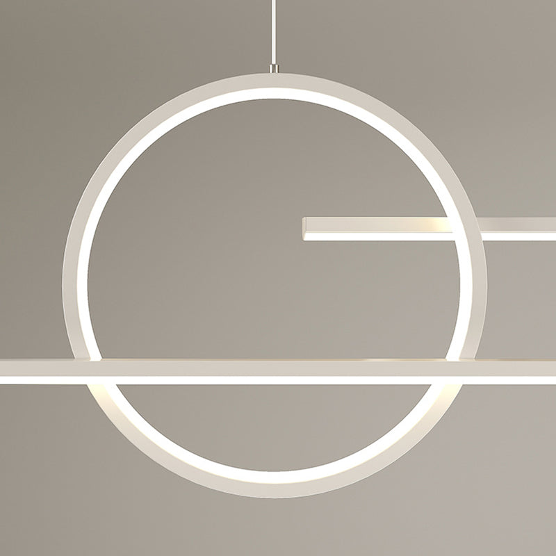 Modern 2/3/5-Light Kitchen Island Lighting White Shaded Island Pendant Lighting