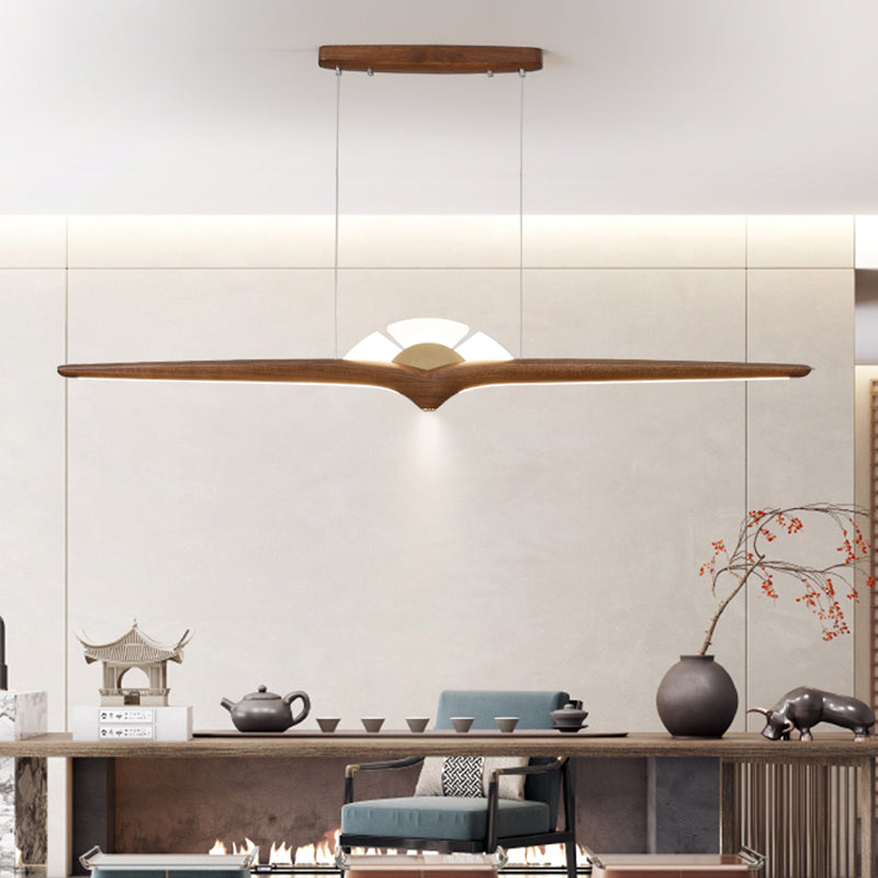 Wooden Hanging Island Lights Modern White Shade Island Lighting Ideas