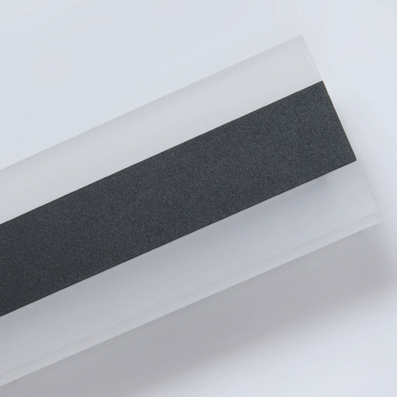 Metal Linear Shape Wall Light Modern Style 1 Light Wall Mount Lighting in Black