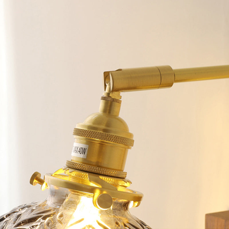 Japanese Style Wooden Wall Light Geometry Shape Wall Lamp for Living Room