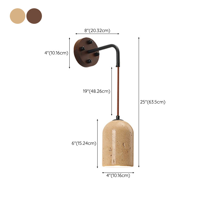 Modern Simple Wooden Wall Light Cylinder Shape Wall Lamp for Living Room