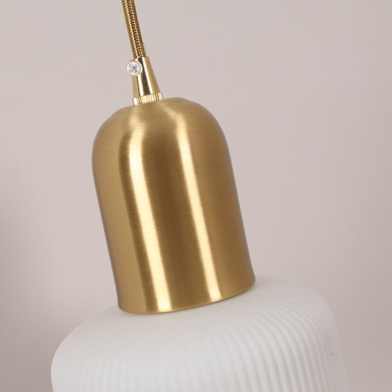 Nordic Style Wall Light Cylinder Shape Wall Lamp with Ceramics Shade for Bedroom