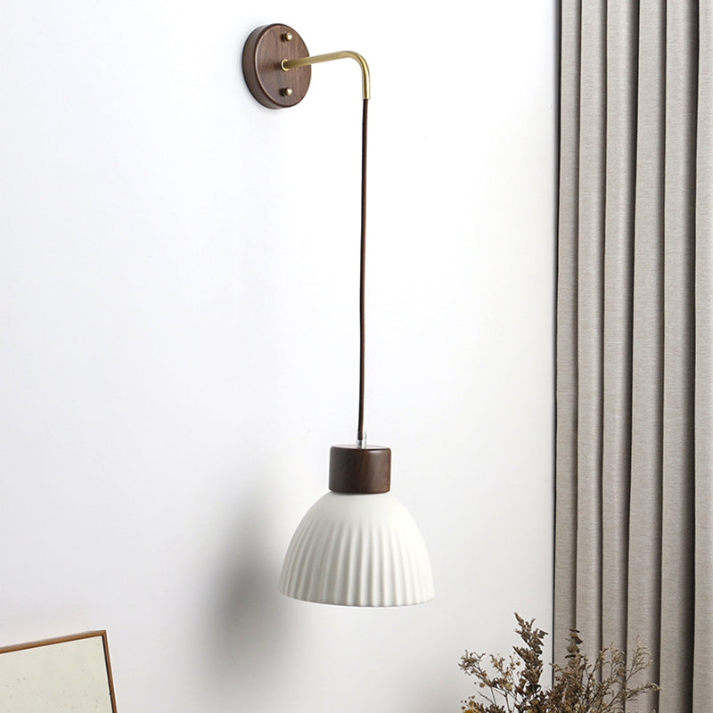 Modern Simple Wall Light Geometry Shape Wall Lamp with Ceramics Shade for Living Room