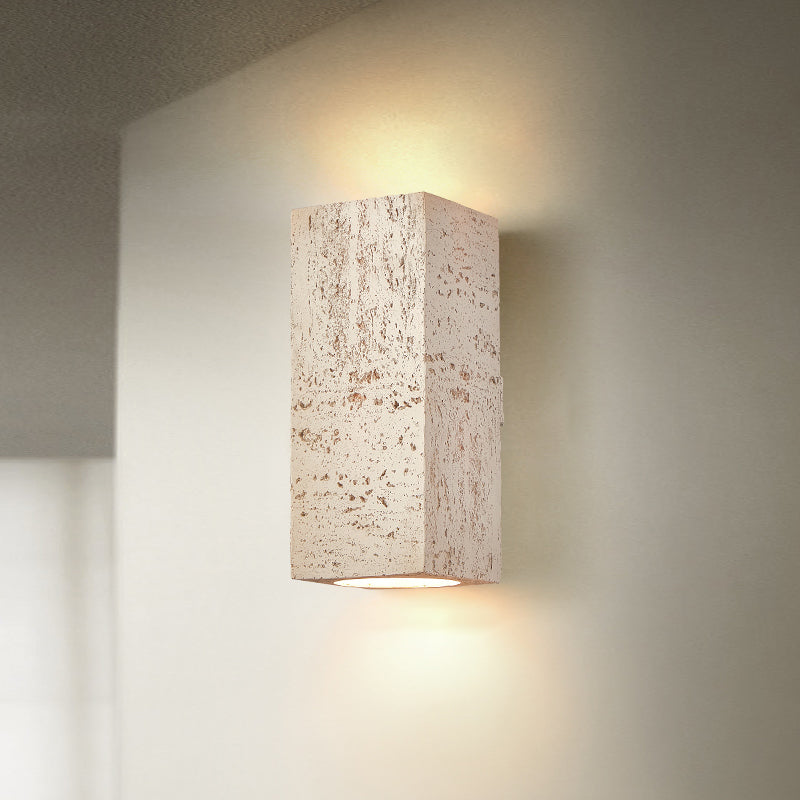 Nordic Style Wall Light Rectangle Shape Wall Lamp with Resin Shade for Bedroom