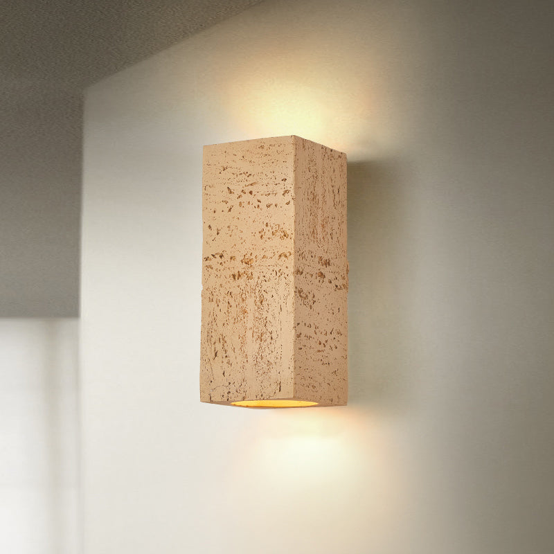 Nordic Style Wall Light Rectangle Shape Wall Lamp with Resin Shade for Bedroom
