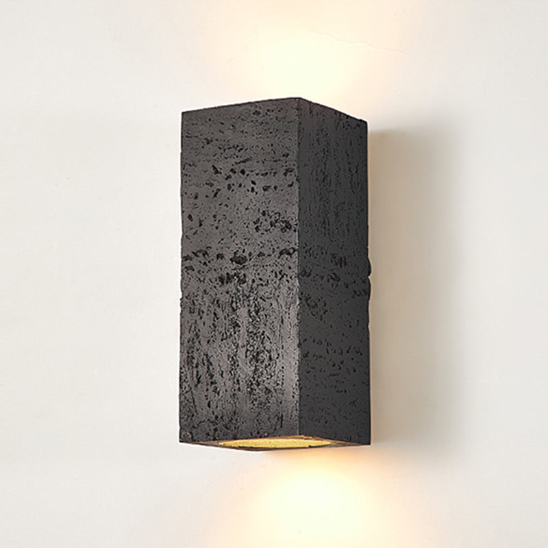 Nordic Style Wall Light Rectangle Shape Wall Lamp with Resin Shade for Bedroom