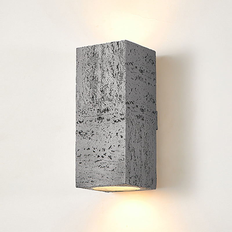 Nordic Style Wall Light Rectangle Shape Wall Lamp with Resin Shade for Bedroom