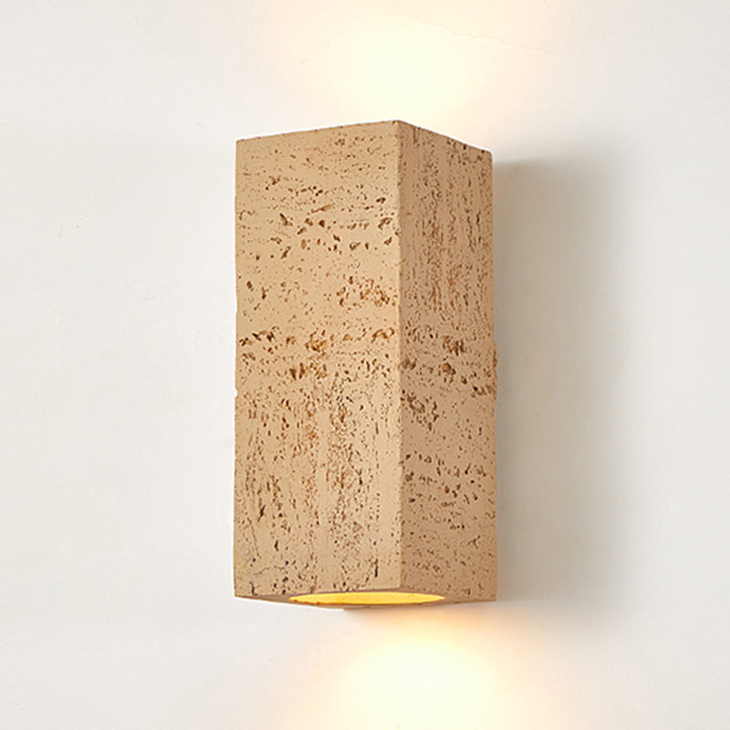 Nordic Style Wall Light Rectangle Shape Wall Lamp with Resin Shade for Bedroom