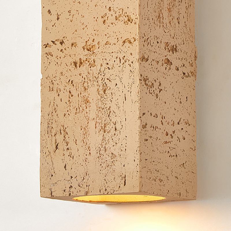 Nordic Style Wall Light Rectangle Shape Wall Lamp with Resin Shade for Bedroom