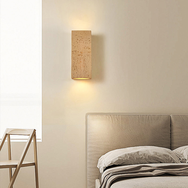 Nordic Style Wall Light Rectangle Shape Wall Lamp with Resin Shade for Bedroom