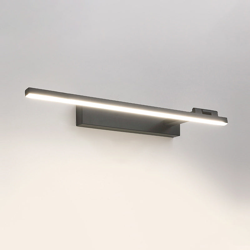 Minimalism Mirror Lamp Streamlined LED Wall Light Fixture for Bathroom
