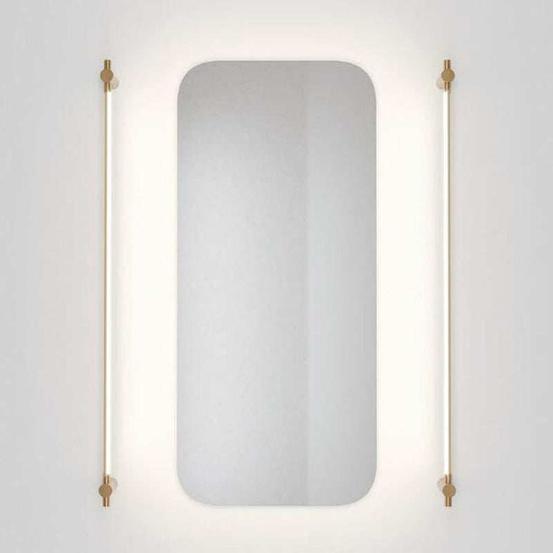 Minimalism Vanity Light Streamlined LED Wall Light Fixture in Gold for Bathroom