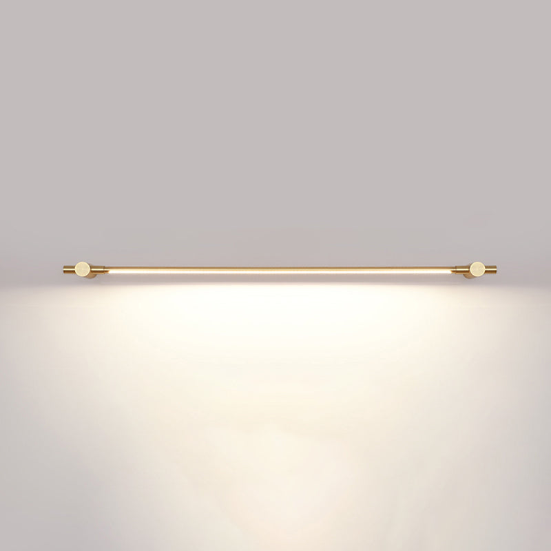 Minimalism Vanity Light Streamlined LED Wall Light Fixture in Gold for Bathroom