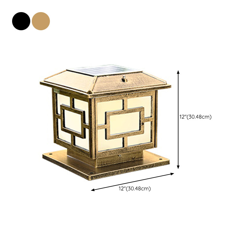 Contemporary Pillar Light Household Solar Lighting Fixture for Backyard