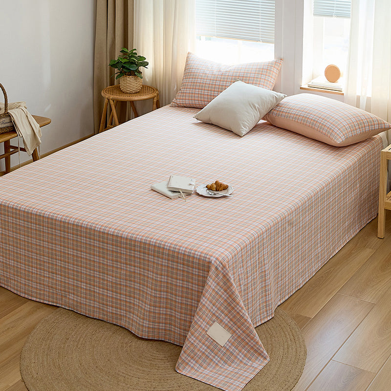 Modern Bed Sheet Set Pinstriped Elegant Fitted Sheet for Bedroom