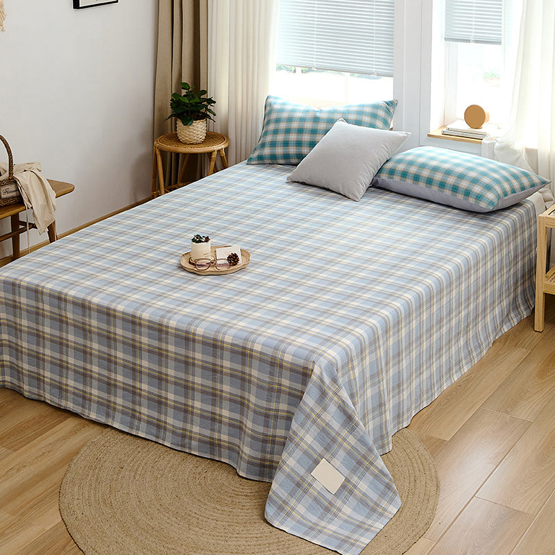 Modern Bed Sheet Set Pinstriped Elegant Fitted Sheet for Bedroom