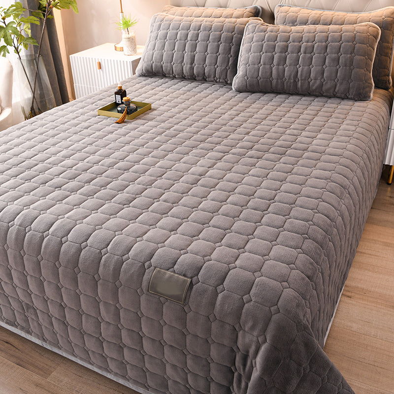 Solid Color Sheet Set Modern Flannel Fitted Sheet for Bedroom