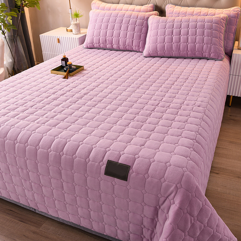 Solid Color Sheet Set Modern Flannel Fitted Sheet for Bedroom