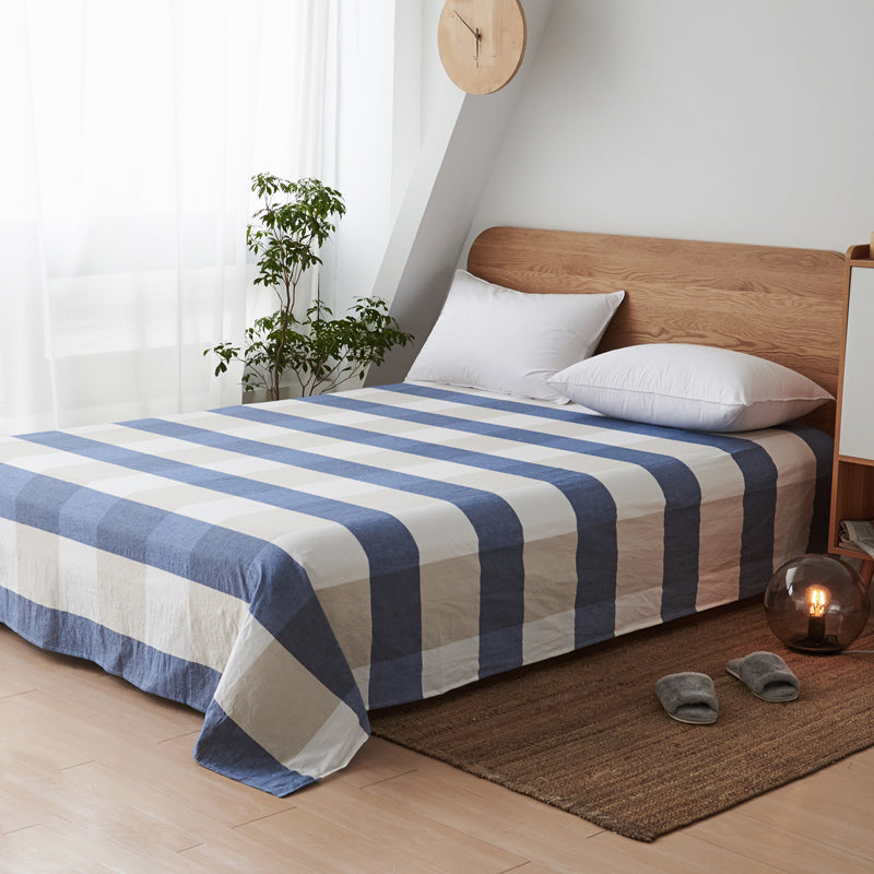 Modern Bed Sheet Set Striped Printed Fitted Sheet for Bedroom