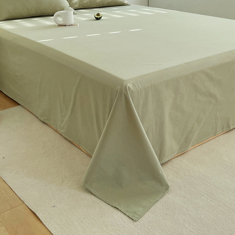 Cotton Bed Sheet Set Modern Solid Color Fitted Sheet for Bedroom