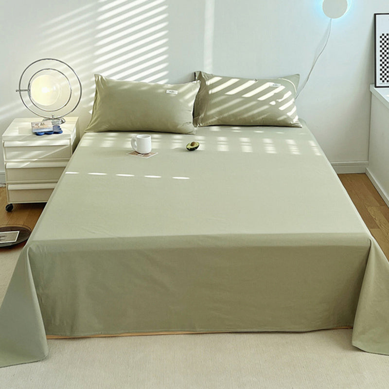 Cotton Bed Sheet Set Modern Solid Color Fitted Sheet for Bedroom