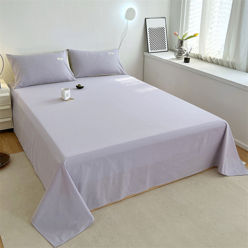 Cotton Bed Sheet Set Modern Solid Color Fitted Sheet for Bedroom