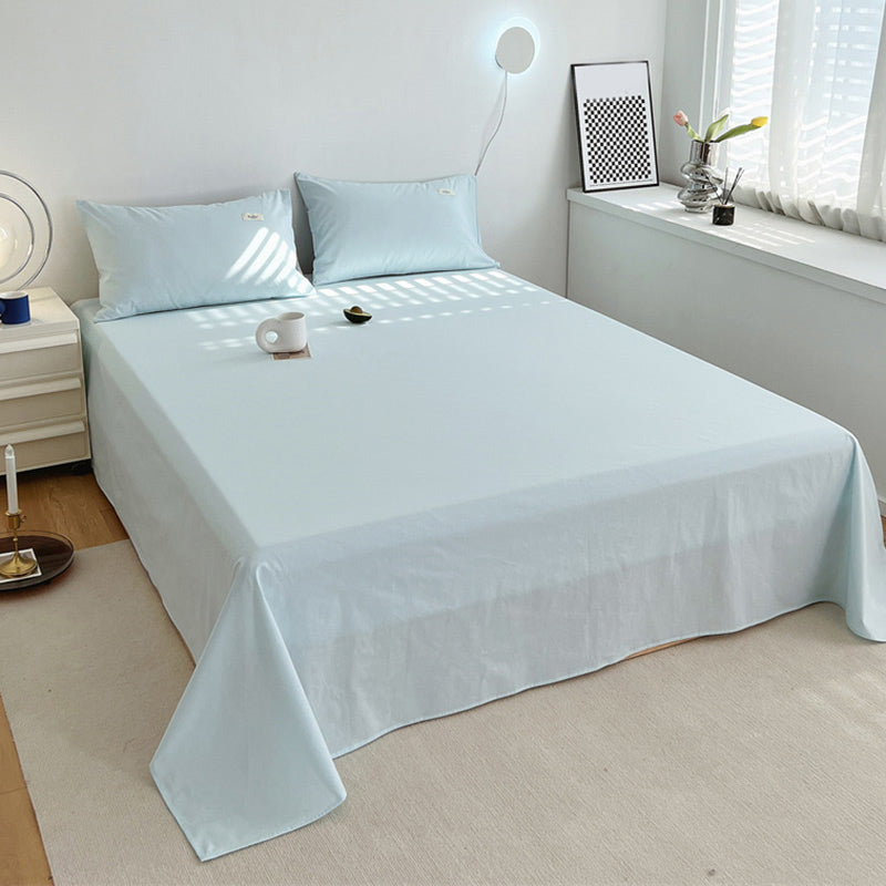 Cotton Bed Sheet Set Modern Solid Color Fitted Sheet for Bedroom