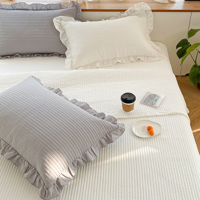 Solid Modern Bed Sheet Set Cotton Basic Fitted Sheet for Bedroom