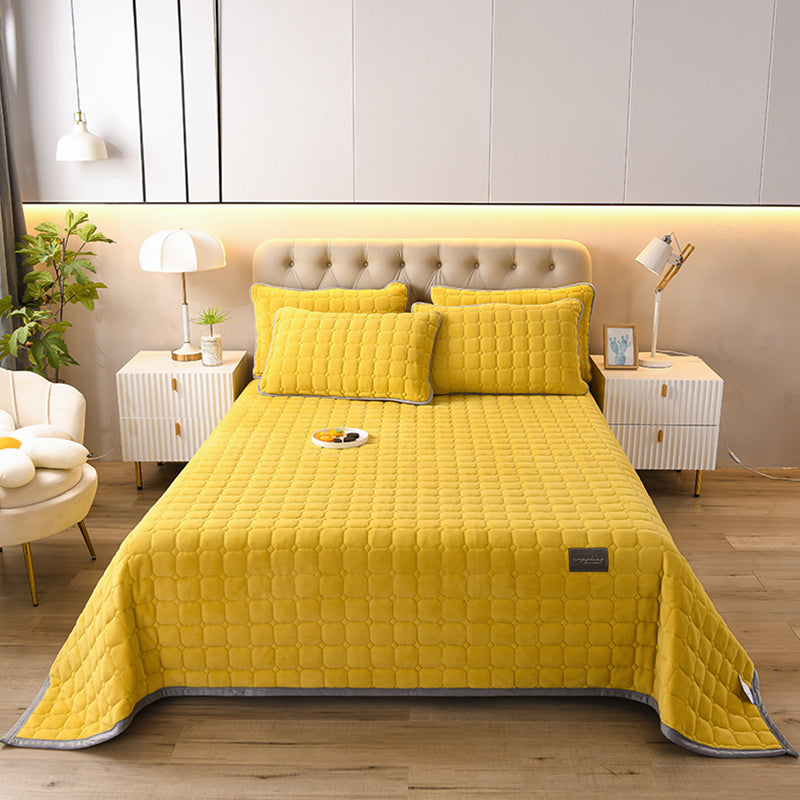 Solid Bed Sheet Set Winter Flannel Basic Fitted Sheet for Bedroom