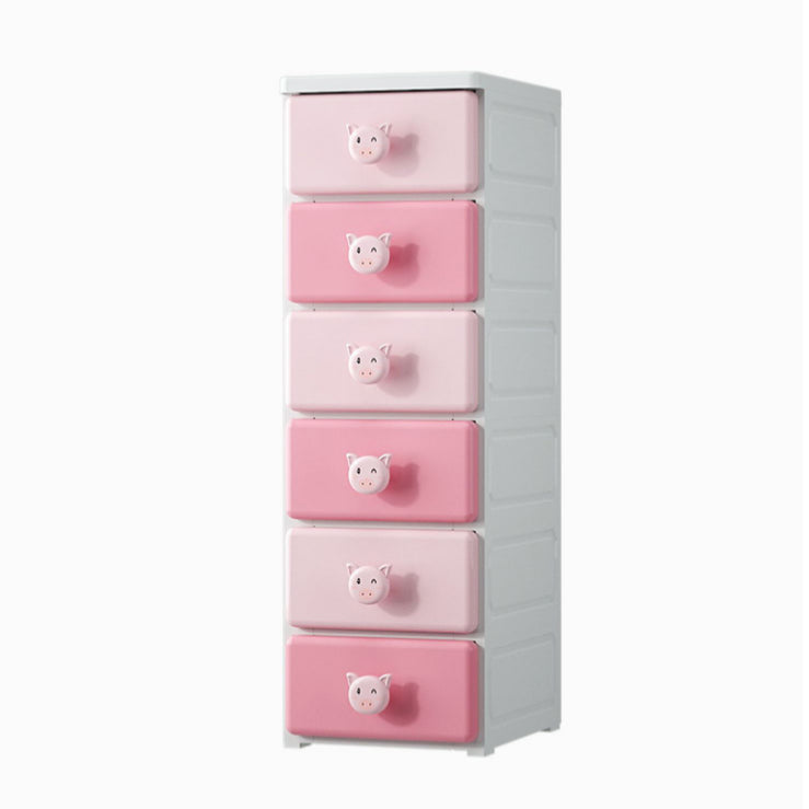 Contemporary Vertical Kids Furniture Plastic Nursery Dresser with 2/3/4/5/6/7 Drawers