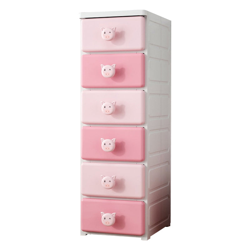 Contemporary Vertical Kids Furniture Plastic Nursery Dresser with 2/3/4/5/6/7 Drawers